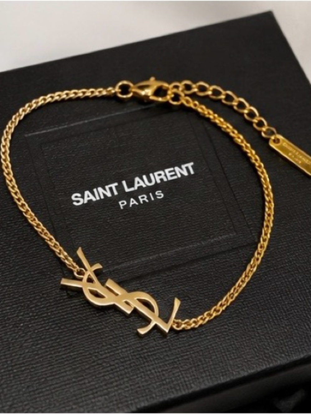 Gold YSL Logo Bracelet - Picture 3 of 5